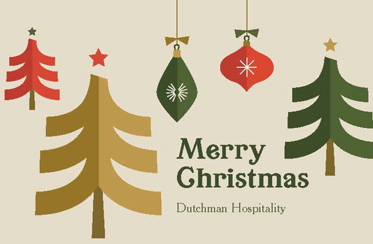 Merry Christmas Bulbs Gift Card