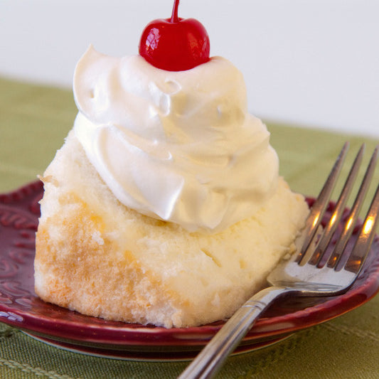 Have your cake and eat it too! Fluffy, light and with less calories, our popular Angel Food Cakes will be hit at any party. Tip: top with one of our fruit pie fillings for a delectable treat! Baked and shipped from Ohio's Amish Country. Baked and shipped from Ohio's Amish Country. 

Angel Food Cakes are 32 oz. and are unfrosted.

Available flavors–
White
Cherry
Chocolate Chip
Mint Chocolate Chip
Maple Nut
Peach
Strawberry
Lemon
Raspberry 