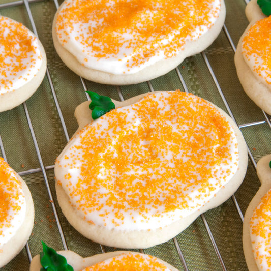 Special for Fall and Thanksgiving, our cut-out cookies are soft, sweet and made from scratch. Baked and shipped the same day, these buttery cookies are topped with cream cheese frosting and will make you the most popular person in your house or office. Order plenty to share - they disappear quickly!

Homemade in Ohio's Amish Country. 
