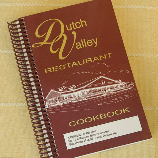 Published in 1995 as a sequel to the first Dutch Valley Cookbook, these recipes were submitted by the employees of the popular Sugarcreek restaurant. YouÕll find traditional recipes such as Baked Oatmeal, Soft Pretzels, Broccoli Salad, and Chicken Pot Pie, as well as more modern recipes like Yum Yum Bars, Twinkies, Stromboli and Carmel Fruit Dip.

288 pages. A great stuffer for your Amish Gift Baskets! 