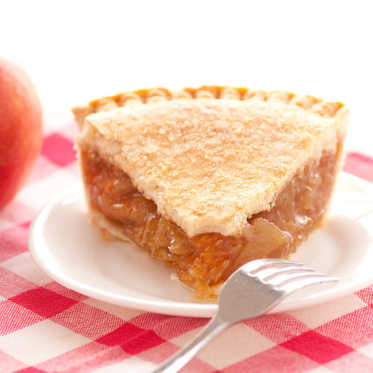 Apple pie may be all-American, but among the Amish and Pennsylvania Dutch, it's a specialty. Liberally blended with cinnamon, sweet apples are cooked into a simple but delicious filling then baked in our homemade pie crusts. No artificial flavorings and colorings are used. Our double-crusted fruit pies are lightly brushed with butter and sprinkled with sugar to brown the crust. Pies will arrive pre-baked and frozen in an insulated shipping cooler. Simply thaw in the oven and your home will be filled with th