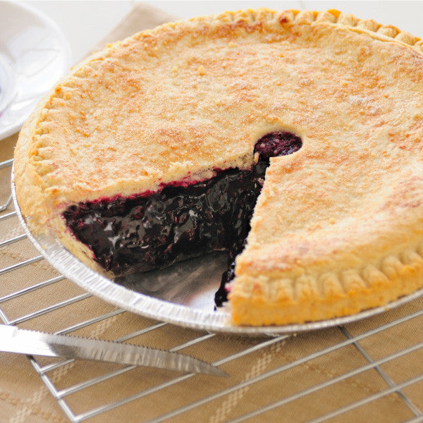 All the taste without the briars! Sweet fresh blackberries are cooked with natural sweeteners then baked in a homemade pie crust. No artificial coloring or flavoring is added. Our Amish double-crusted fruit pies are lightly brushed with butter and sprinkled with sugar to brown the crust. Pies will arrive pre-baked and frozen in an insulated shipping cooler. Simply thaw in the oven and your home will be filled with the sweet scent of our Amish bakery. Instructions are included.

Available as a 9 inch pie. We