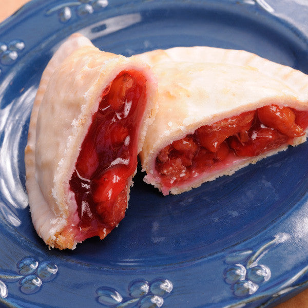 A pie you can hold in your hand, our delicious Amish fry pies are similiar to a turnover or Amish half-moon pies. Made with our own pie filling and homemade dough, the pastries are fried then sealed with a sweet vanilla-flavored glaze. Each pie is 8oz (larger than many commercial fry pies). All options are available with or without additional cream cheese filling. Baked and shipped from Ohio's Amish Country.

Available as a half dozen of one flavor.